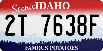 ID license plate 2T7638F