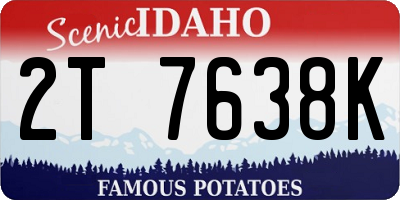 ID license plate 2T7638K