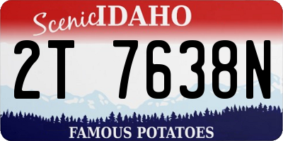 ID license plate 2T7638N