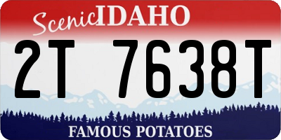 ID license plate 2T7638T