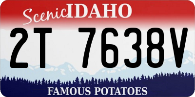ID license plate 2T7638V