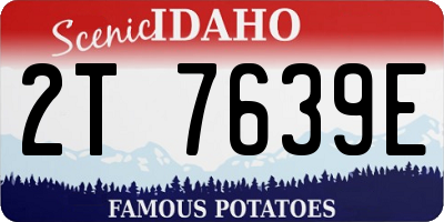 ID license plate 2T7639E