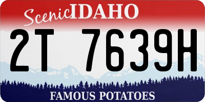 ID license plate 2T7639H