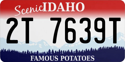 ID license plate 2T7639T