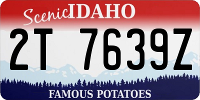 ID license plate 2T7639Z