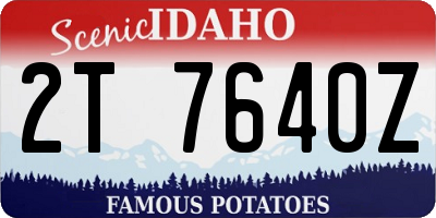 ID license plate 2T7640Z