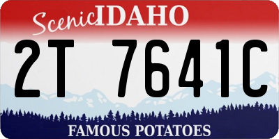 ID license plate 2T7641C
