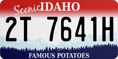 ID license plate 2T7641H