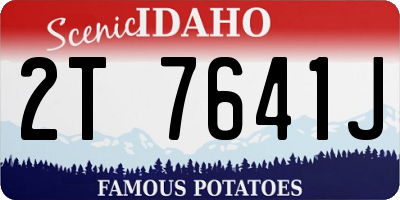 ID license plate 2T7641J