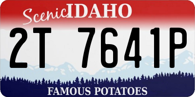 ID license plate 2T7641P