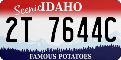 ID license plate 2T7644C