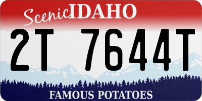 ID license plate 2T7644T
