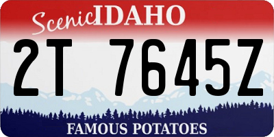 ID license plate 2T7645Z