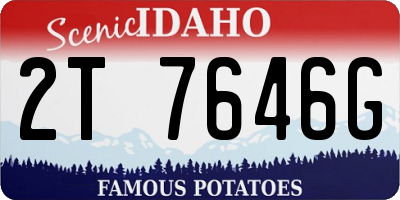 ID license plate 2T7646G