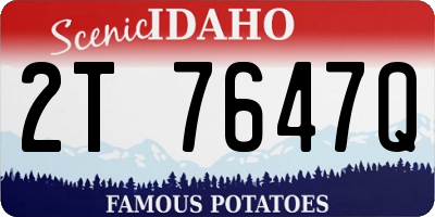 ID license plate 2T7647Q