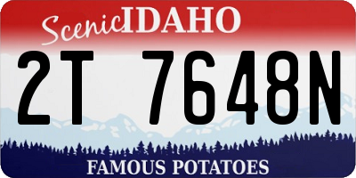 ID license plate 2T7648N
