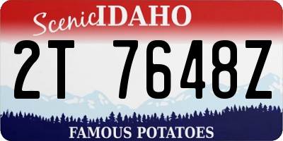 ID license plate 2T7648Z