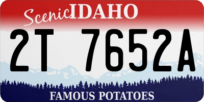 ID license plate 2T7652A