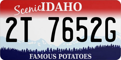 ID license plate 2T7652G