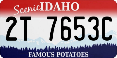 ID license plate 2T7653C