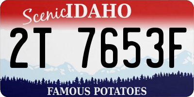 ID license plate 2T7653F