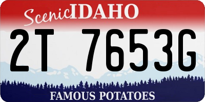 ID license plate 2T7653G