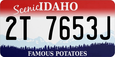 ID license plate 2T7653J