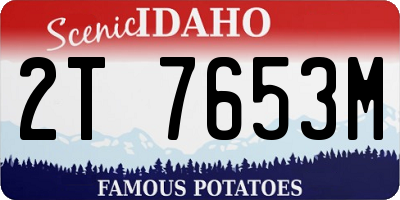 ID license plate 2T7653M