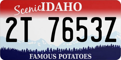 ID license plate 2T7653Z
