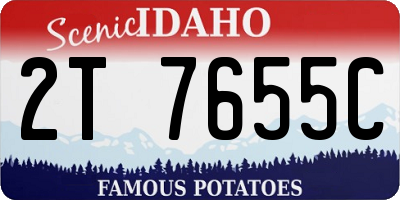 ID license plate 2T7655C