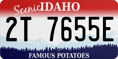 ID license plate 2T7655E