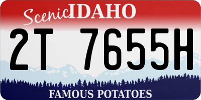 ID license plate 2T7655H