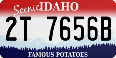 ID license plate 2T7656B