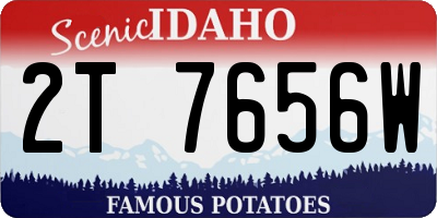 ID license plate 2T7656W