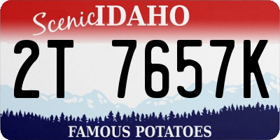ID license plate 2T7657K