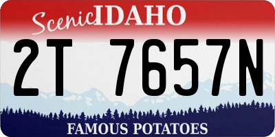ID license plate 2T7657N