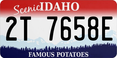 ID license plate 2T7658E