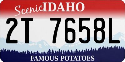 ID license plate 2T7658L