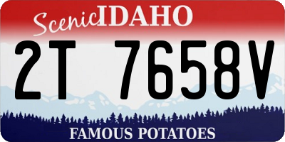 ID license plate 2T7658V