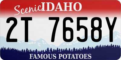 ID license plate 2T7658Y