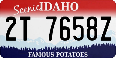 ID license plate 2T7658Z