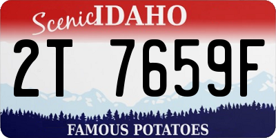 ID license plate 2T7659F