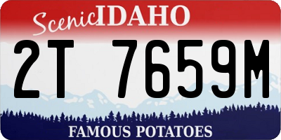 ID license plate 2T7659M