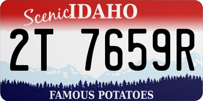 ID license plate 2T7659R