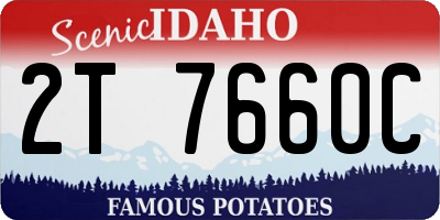 ID license plate 2T7660C