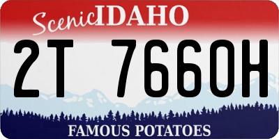 ID license plate 2T7660H