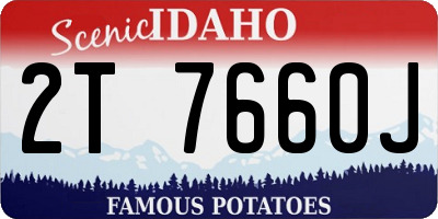 ID license plate 2T7660J
