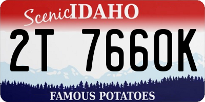 ID license plate 2T7660K