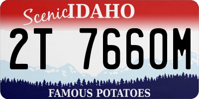 ID license plate 2T7660M