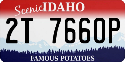 ID license plate 2T7660P